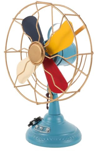Zerodeko Ornement De Modèle Déventail Rétro Par Ventilateur De Table Vintage En Métal Pour La Décoration Intérieure Et Accessoire Photo
