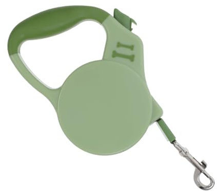 Rollleine Hundeleine 3m, Verhedderungsfreier Leinenverlängerung, Anti-Rutsch-Griff & Schnellbremsknopf, Flexibel Hundeleine für Training und Spaziergänge Kleine und Mittelgroße Hunde (Grün)