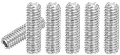 PATIKIL 100 Stück Madenschraube M3 x 10mm, 304 Edelstahl Madenschrauben Set für Türklinken Halterung Möbel Lampen Wasserhahn Reparaturen, Silber Innensechskant Gewindestifte Schrauben Set