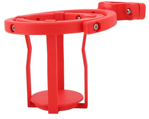 Gyroscopic Drink Holder, Adjustable Self Leveling Cup Holder for Bike, Electric Scooter, with Premium Plastic Construction, Securely Holds Beverages on the Go (Red)