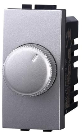 IXTRIMA Regolatore Dimmer A Manopola 220V 100-1000W Colore GRIGIO Compatibile Con Bticino Living International/LIGHT