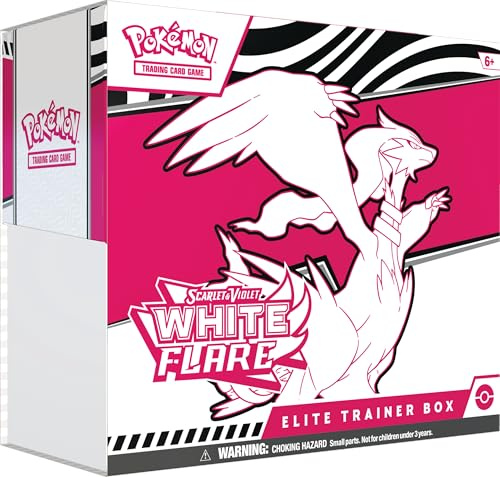Pokémon TCG: Scarlet & Violet—White Flare Elite Trainer Box – Reshiram (1 Full-Art Tornadus Promo Card, 9 Boosters & Premium Accessories)