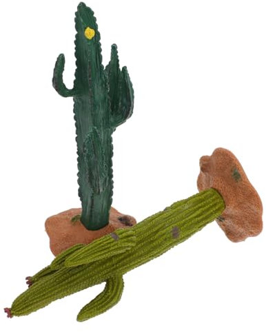 KOCKSHION 2pezzi Cactus Artificiali in Vaso Piccoli Cactus Finti Per Decorazioni Da Giardino Ornamenti Di Piante Finte Per Interni Alberi Di Artificiali Per Festa