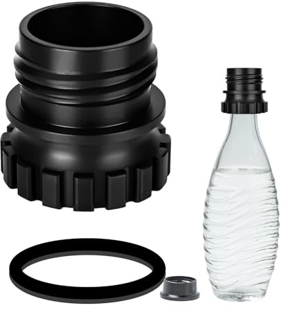 YYTECH Glasflaschenadapter für Soda Stream Crystal 0,7L Glasflasche Quick Connect Soda Flaschenadapter für Sodas Team Maker Glasflasche
