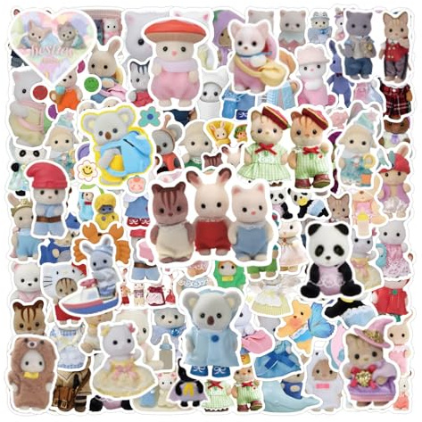 GDFHBD 120 Pieces Of Cute Cat Stickers, Ruffian Cat Stickers, Cute Graffiti Stickers, Cartoon Animal Stickers, Laptop Mobile Phone Stickers.