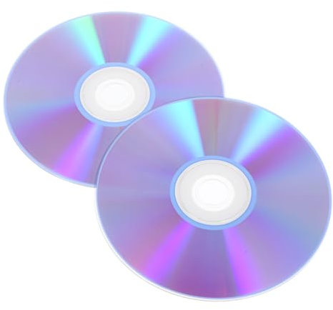 UPKOCH Discos CD Vírgenes CD-r Grabables para Audio y Datos 2 Piezas Uso Doméstico y Oficina Almacenamiento Estable Sonido Nítido Color Blanco