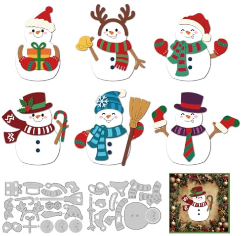 DELORIGIN Weihnachts Schneemann Stanzformen Kartenherstellung Stanzschablone Scrapbooking Prägevorlage Für Weihnachtsgrußkarten Einladungsdekor