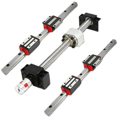 Vite a ricircolo di sfere CNC a movimento lineare 2 guide lineari HGR15 da 200 mm-1000 mm + 4 blocchi HGH15CA + kit viti a ricircolo di sfere SFU1605 con accoppiatore da 8 mm(400mm)