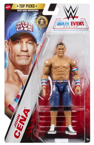 WWE John Cena 2025 Main Event Action Figure, serie Top Picks, figura da wrestling, giocattolo