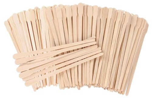 Lot de 700 spatules en bois pour épilation du visage - Spatules en bois - Applicateur de cire - Petits bâtonnets en bois pour épilation ou artisanat en bois (88 x 5 mm)
