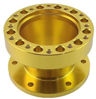 Para MOMO Para OMP CSL 2018 51 Mm Adaptador Del Separador Del Volante Del Centro Del Jefe Del Kit De Aluminio Ejes De Volante De Coche(Oro)