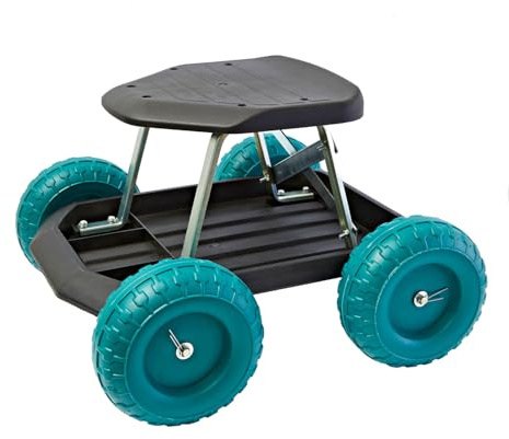 3 Pagen® Gartenhocker mit Rollen – Rollsitz für Gartenarbeit – ideal für bodennahe Arbeiten – Rückenschonendes Arbeiten – Arbeitssitz – bis 200kg belastbar
