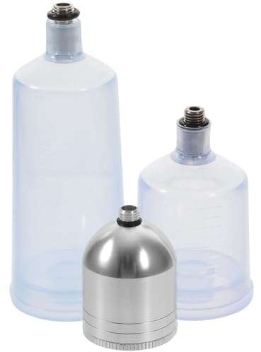 jojofuny Bottiglie per Vernice per Aerografo Capacità 10ml 20ml 40ml in Plastico Resistente Set 3 Pezzi Compatibili Tatuaggi Art