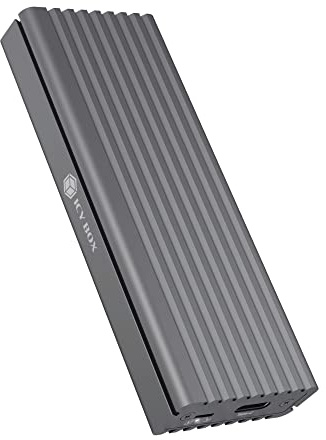 ICY BOX SSD M.2 NVMe Gehäuse, USB 3.1 (Gen2, 10 Gbit/s), Kühlsystem, USB-C, USB-A, PCIe M-Key, Aluminium, grau