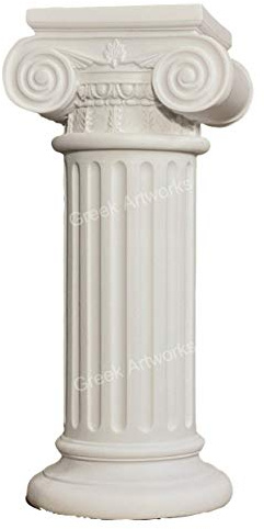 Pedestal de columna de la orden iónica griega pedestal hecho a mano escultura decoración del hogar 60 cm