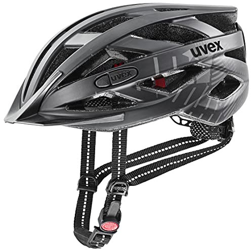 uvex City i-vo - Leichter City-Helm für Damen und Herren - individuelle Größenanpassung - inkl. LED-Licht - All Black matt - 56-60 cm