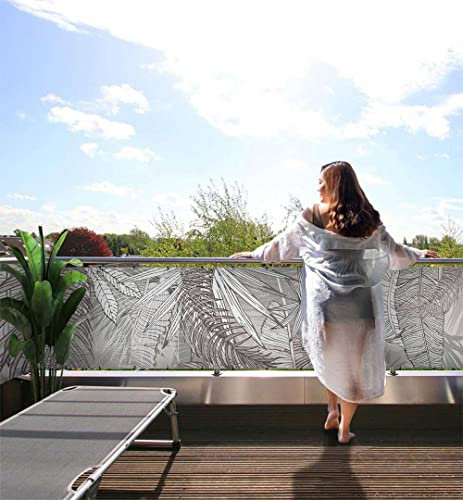 MyMaxxi Balkonbanner Sichtschutz - tropischer Palmen Blätterwald - Abdeckung für Terrasse Balkon - Windschutz Sonnenschutz Blickdicht - Balkonverkleidung wetterfest -