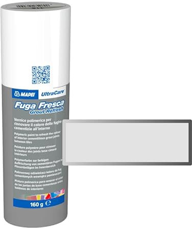 MAPEI Ultracare FUGA FRESCA 110 Grau Manhattan Polymerlack zur Renovierung der Farbe der Betonfugen, Grout Refresh Flasche 160 g.