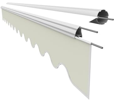 Leudus Markisen Volant Markisenbespannung Sonnenschutz Ersatzstoffe 3.83m*23cm SPD077 Sonnenmarkise fertig genäht