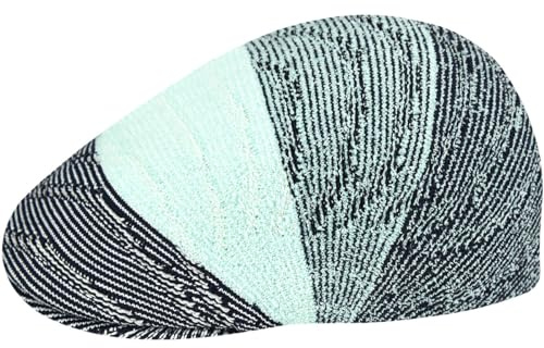 Kangol Wavy Stripe 507 Flatcap Schirmmütze Schiebermütze Herren - mit Schirm Sommer Frühling-Sommer - S (54-55 cm) Mint