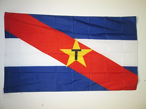 AZ FLAG - Drapeau Tupamaros d'Uruguay - 90x60 cm - Drapeau Du Mouvement De Libération Nationale 100% Polyester Avec Fourreau et Cordelette - Pavillon 50 g