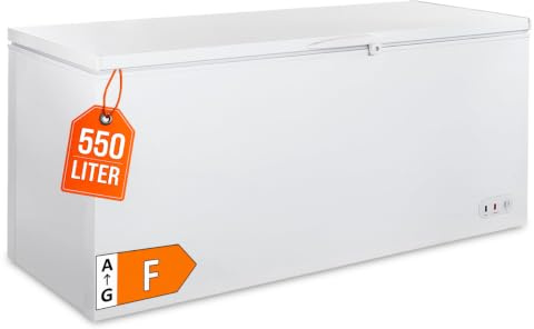 GastroHero Gefriertruhe ECO 650 I Tiefkühltruhe groß 550L I Kühltruhe abschließbar I Gefriergerät mit Klappdeckel I Gefrierschrank -18°C bis -22°C