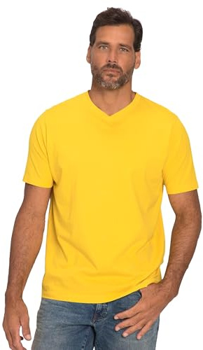 JP 1880 V-Shirt Camisetas, Amarillo, XXXXXXXL para Hombre