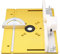 Oberfräsentisch mit Oberfräsen-Kombi-Set, Oberfräsen-Tischplatte, Oberfräsen-Hebeset, Oberfräsenplatte, Metall-Fräser-Hebesystem-Set, Aluminium-Holzbearbeitungseinsatz, (Gold)