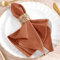 MLMW Juego de 6 servilletas de tela de lino terracota para cena de Acción de Gracias, de algodón, lavables a granel, 40,6 x 40,6 cm, para bodas, fiestas, baby shower, cumpleaños, decoración de mesa