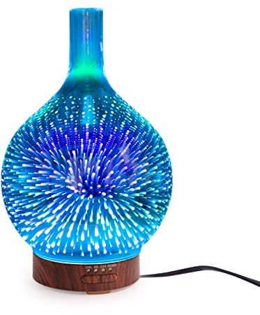Candle-Brothers elektrischer Aroma Diffusor für ätherische Öle | Luftbefeuchter Für Zuhause | Aroma Diffuser Glas Venus | 150ml Wassertank | Aromatherapie für Yoga