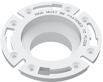SEAFLO Universal Replacement RV Toilet 3 Floor Flange White
