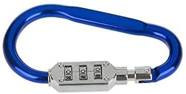 MbeLLO Combination padlock,Code Padlock,Padlock,1pc Alloy Mini Carabiner Padlock Lock Travel Combination Security Dial Luggage Bag Suitcase Convenient Household Accessory