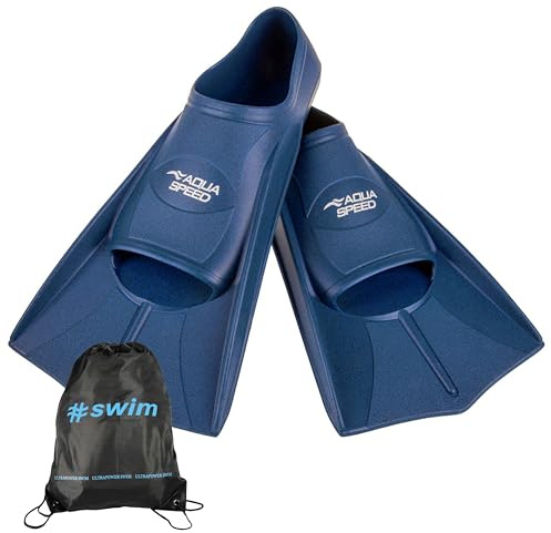 Aqua Speed Kurze Schwimmflossen für Erwachsene und Kinder I HIGH TECH | weiche Trainingsflossen I leichte Kurzflossen I Training Flossen I Trainingsschwimmflossen I Schwimmen I Schwimmtraining
