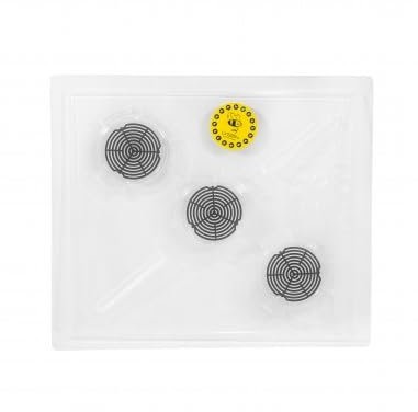 LYSON Klima-Abdeckung für Bienenbeute Dadant 5 St Transparenter Dadant Innendeckel mit ein Stock-Thermometer zum Aufkleben mitgeliefert, 3 Löchern und 3 Spinnensieben für 5 St. Bienenbeute Bienenstock