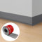 Weichsockelleiste Selbstklebend, 20 x 60mm x 10m Sockelleiste Selbstklebend für Küche und Badezimmer, Weich Sockelleiste Selbstklebende Abschlussleiste aus PVC, Flexible Knickleiste fußleisten - Grau