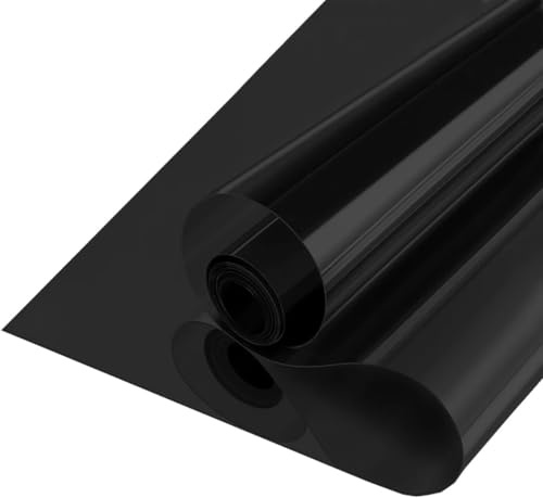 ZESLIV Pellicola a specchio per finestra, termica, autoadesiva, protezione solare, controllo per interni ed esterni, anti-UV, per la privacy, per finestre, 70 cm x 200 cm, colore nero