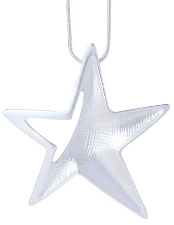 Halskette Ketten Schmuck Herren Frauen Anhänger Necklace Frauen Halskette Einfache Große Pentagramm Halsketten Anhänger Punk Lange Kette Halskette