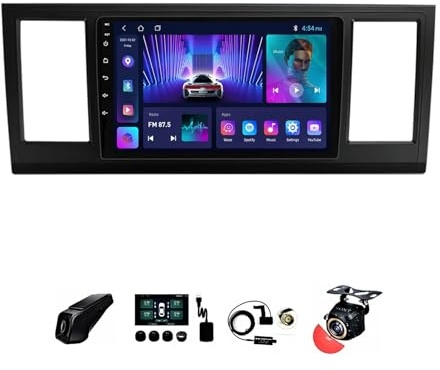 Radio estéreo para automóvil con pantalla táctil multimedia HD Android 12 de 10 pulgadas 2 Din para V-olkswagen Caravelle 6 T6.1 T6 2015-2020 con cámara de respaldo AHD, navegación GPS, controles en e