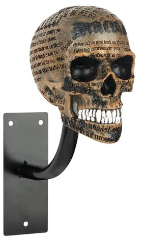 Helmhalterung Wand, 3D Totenkopf Helm-Halterung, Motorrad Garderobe, Multifunktionaler Helmhalter für Motorradhelme, Skihelme, Baseballhelme, Kappen etc