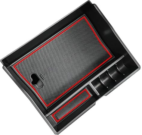 Accoudoir Central Voiture Pour T&oyota Pour Sienna 2011-2020 Plateau De Changement De Vitesse Organisateur Console Centrale Accoudoir Boîte De Rangement(Red Line)