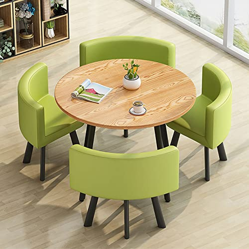 UULBDCD Tisch-und Stuhl-Set,esstisch-Set,konferenztisch,quadratische/runde Esstisch- Und Stuhlkombination,platzsparender 4-sitzer-café-Tisch,küchen Esstisch-Set,für Zuhause Küche Bibliothek Büro