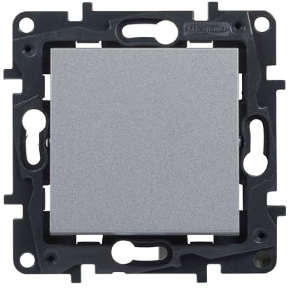 LEGRAND Cruzamiento 10AX para instalación empotrada, Gama Niloé Step, Color Aluminio, 398230