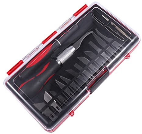 SEWACC 16 pezzi Scalpelli da Intaglio Acciaio Al Carbonio per Falegnameria Penna da Intaglio Strumenti per e Modellismo Robusto e Comfort Ergonomico