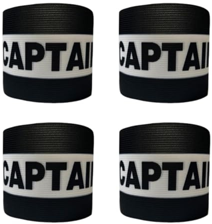 GETFACAI 4 PCS Captain Armband for Football, Adjustable Elastic Band for Football Rugby Basketball, Suitable for Team Leaders and Sports Activities