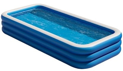 Piscine Extra Large Familiale-Salon Familial Gonflable Centre de Natation Hors Sol Grand Parfait for l'Été en Plein Air(3.8CM-Bule)