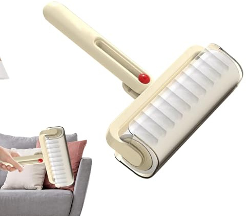 Rouleau adhésif anti-peluches – Rouleau adhésif pour poils de chien pour canapé – Fournitures de nettoyage portables pour vêtements, tapis, tissus d'ameublement, literie, chaussures, linge, voyage