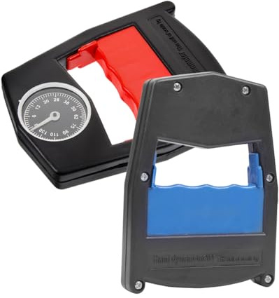 Milisten Lot de 2 Pinces de Préhension pour Mains et Poignets Appareil d'Entraînement des Doigts Poignée Robuste en Métal Dynamomètre Mécanique à Aiguille Renforceur de Grip Compact