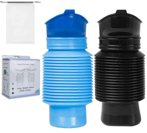 Kissflaskor för män, hopfällbar urinflaska 750 ml, bärbar urinoar för kvinnor, nödsituationer spillsäker ficktoalett för bil, reseurinaler potta för camping, trafiksylt, bilresor, vandring