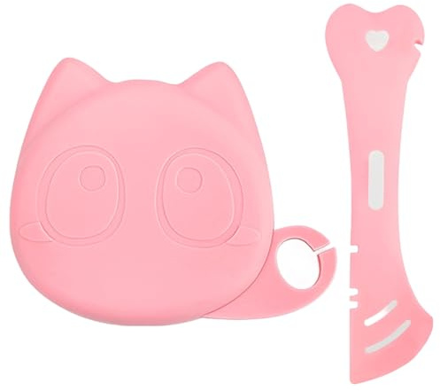 KAHZOR 2 Pièces Cuillère pour Animaux Chien avec Couvercle Boîte,Ustensiles Nourriture Chat,Forme Patte Mignonne,Ouvre-Boîte et en Silicone 2 en 1,pour l'Alimentation des Chiens et Chats
