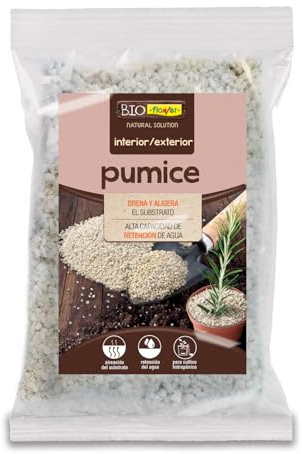 Flower - Pumice 5L | Piedra Pómez 100% Natural | Mineral Volcánico Granulado Ligero e Inerte | Mejora la Aireación y Drenaje del Sustrato | Retiene Agua